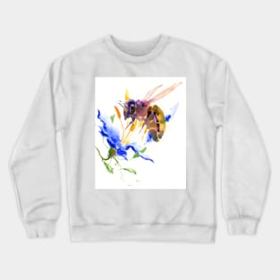 Honey Bee and Flower Crewneck Sweatshirt